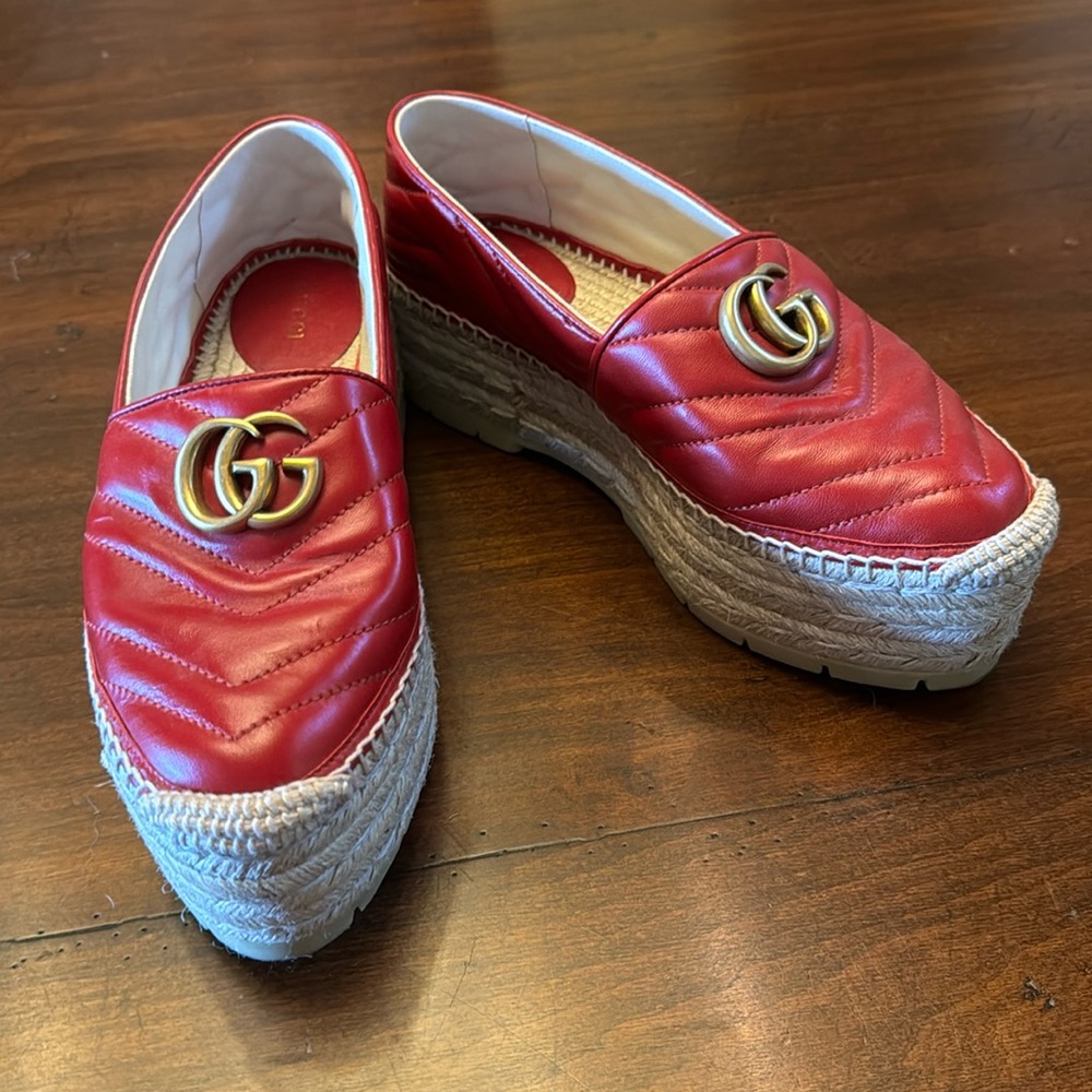 Gucci Double G platform espadrille